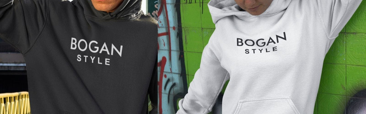 Men's and women's Bogan Style hoodies