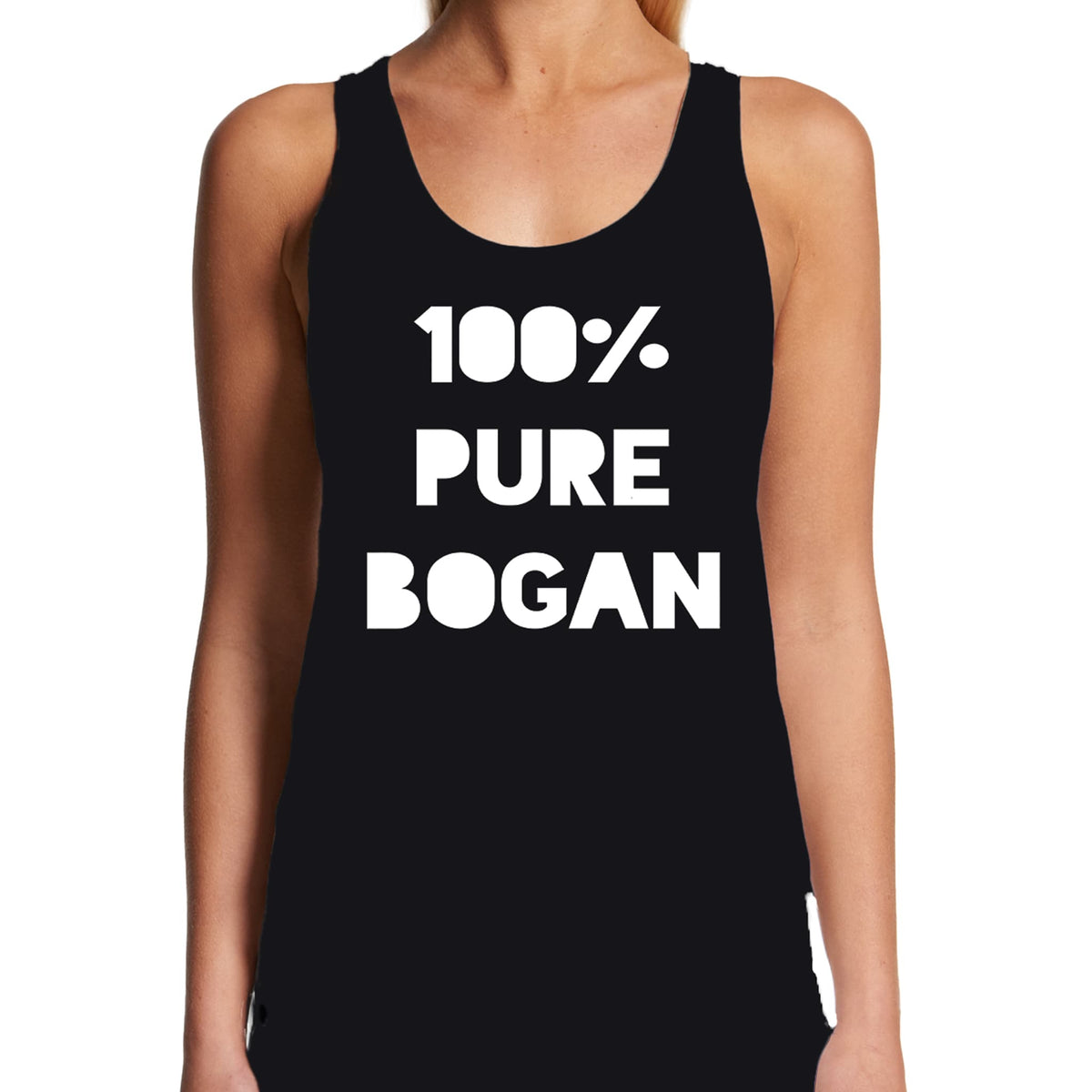 100% Pure Bogan Black Tank Top