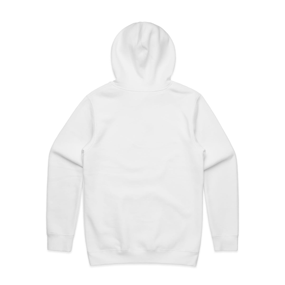 back view of white hoodie